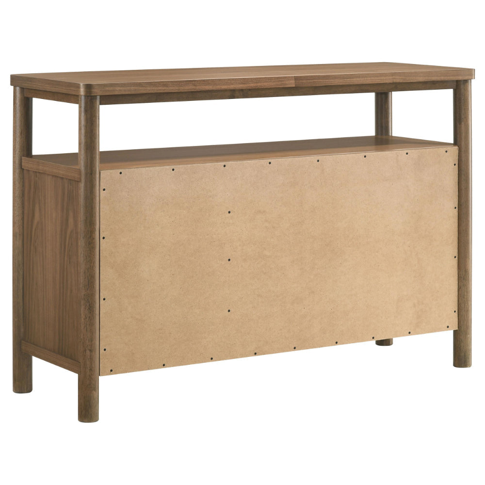 Billie Sideboard Buffet Cabinet 3 Doors 1 Shelf Brown Wood 52 Inch BM328735