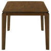 Montena Dining Table, Dark Brown Hardwood, Rectangular 59 Inch Top