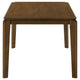 Montena Dining Table, Dark Brown Hardwood, Rectangular 59 Inch Top