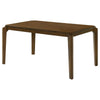 Montena Dining Table, Dark Brown Hardwood, Rectangular 59 Inch Top