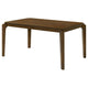 Montena Dining Table, Dark Brown Hardwood, Rectangular 59 Inch Top