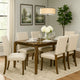 Montena Dining Table, Dark Brown Hardwood, Rectangular 59 Inch Top