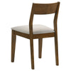 Montena Dining Chair Set of 2 White Fabric Seat Dark Brown Wood BM328737