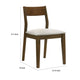 Montena Dining Chair Set of 2 White Fabric Seat Dark Brown Wood BM328737