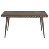 Nolan Dining Table Dark Brown Hardwood Rectangular 59 Inch Top BM328738