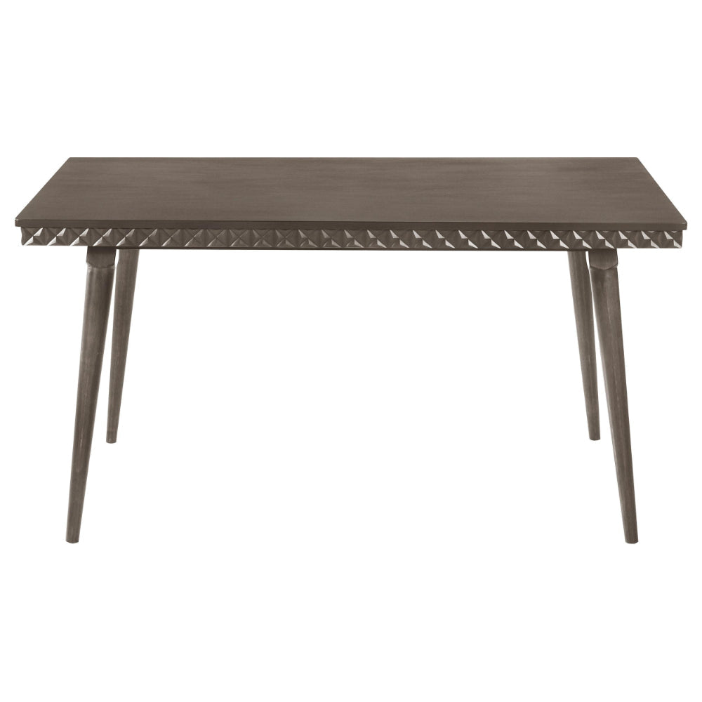 Nolan Dining Table Dark Brown Hardwood Rectangular 59 Inch Top BM328738