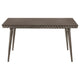 Nolan Dining Table, Dark Brown Hardwood, Rectangular 59 Inch Top