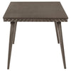Nolan Dining Table, Dark Brown Hardwood, Rectangular 59 Inch Top