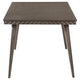 Nolan Dining Table, Dark Brown Hardwood, Rectangular 59 Inch Top