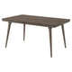 Nolan Dining Table, Dark Brown Hardwood, Rectangular 59 Inch Top