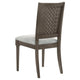 Nolan Dining Chair Set of 2 Gray Fabric Dark Brown Hardwood Frame BM328739