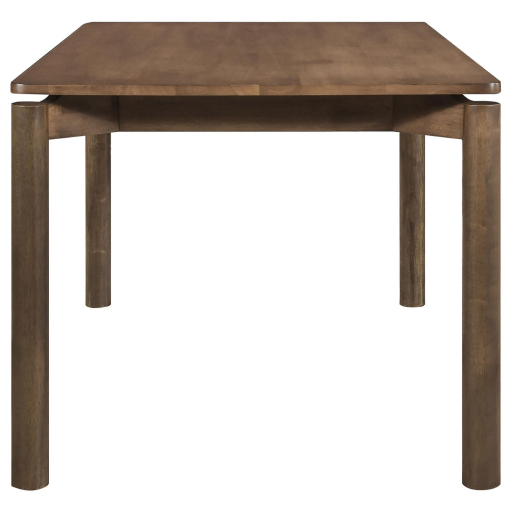 Rida Dining Table Rich Dark Brown Hardwood Rectangular 59 Inch Top BM328742