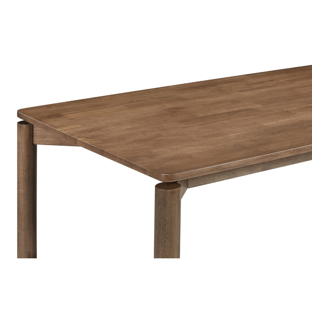 Rida Dining Table Rich Dark Brown Hardwood Rectangular 59 Inch Top BM328742