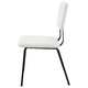 Kelli Dining Chair Set of 2 White Fabric Foam Cushions Black Metal BM328750