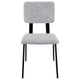Kelli Dining Chair Set of 2 Gray Fabric Foam Cushions Black Metal BM328751
