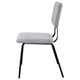 Kelli Dining Chair Set of 2 Gray Fabric Foam Cushions Black Metal BM328751