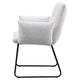 Acko Dining Chair Set of 2 Light Gray Fabric Black Metal Frame BM328755