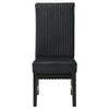 Ranna Dining Chair Set of 2 Black Velvet Foam Cushions Hardwood BM328756