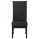 Ranna Dining Chair Set of 2 Black Velvet Foam Cushions Hardwood BM328756