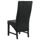 Ranna Dining Chair Set of 2 Black Velvet Foam Cushions Hardwood BM328756