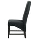 Ranna Dining Chair Set of 2 Black Velvet Foam Cushions Hardwood BM328756