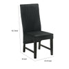 Ranna Dining Chair Set of 2 Black Velvet Foam Cushions Hardwood BM328756