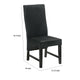 Ranna Dining Chair Set of 2 Black Velvet Foam Cushions Hardwood BM328756