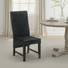 Ranna Dining Chair Set of 2, Black Velvet Foam Cushions, Hardwood