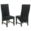 Ranna Dining Chair Set of 2, Black Velvet Foam Cushions, Hardwood