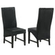 Ranna Dining Chair Set of 2, Black Velvet Foam Cushions, Hardwood
