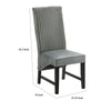 Ranna Dining Chair Set of 2 Gray Velvet Foam Cushions Hardwood BM328758