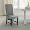 Ranna Dining Chair Set of 2, Gray Velvet Foam Cushions, Hardwood