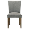 Cana Dining Chair Set of 2 Gray Fabric Foam Cushion Brown Wood Legs BM328759