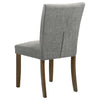 Cana Dining Chair Set of 2 Gray Fabric Foam Cushion Brown Wood Legs BM328759