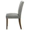 Cana Dining Chair Set of 2 Gray Fabric Foam Cushion Brown Wood Legs BM328759