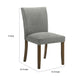 Cana Dining Chair Set of 2 Gray Fabric Foam Cushion Brown Wood Legs BM328759