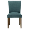 Cana Dining Chair Set of 2 Blue Fabric Foam Cushion Brown Wood Legs BM328760