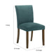 Cana Dining Chair Set of 2 Blue Fabric Foam Cushion Brown Wood Legs BM328760