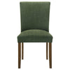 Cana Dining Chair Set of 2 Green Fabric Foam Cushion Brown Wood Legs BM328761