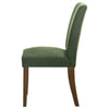 Cana Dining Chair Set of 2 Green Fabric Foam Cushion Brown Wood Legs BM328761