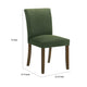 Cana Dining Chair Set of 2 Green Fabric Foam Cushion Brown Wood Legs BM328761