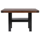 Patter Counter Height Dining Table Shelf 60 Inch Black Brown Wood BM328764