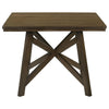 Kana Counter Height Dining Table, Brown Wood, Square 47 Inch Top