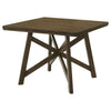 Kana Counter Height Dining Table, Brown Wood, Square 47 Inch Top