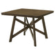 Kana Counter Height Dining Table, Brown Wood, Square 47 Inch Top