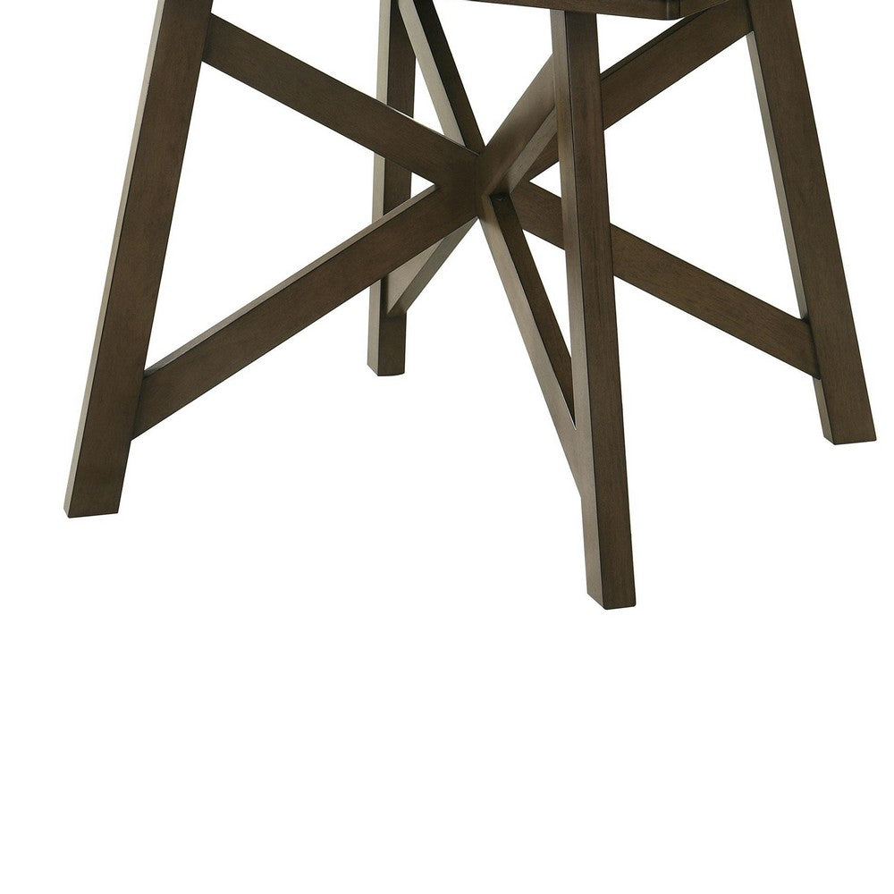 Kana Counter Height Dining Table, Brown Wood, Square 47 Inch Top