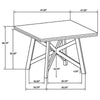 Kana Counter Height Dining Table, Brown Wood, Square 47 Inch Top