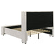 Mosy Queen Platform Bed White Boucle Upholstered Wingback Headboard