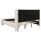 Mosy King Platform Bed White Boucle Upholstered Wingback Headboard