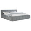 Limo California King Platform Bed Gray Upholstered Frame Low Profile